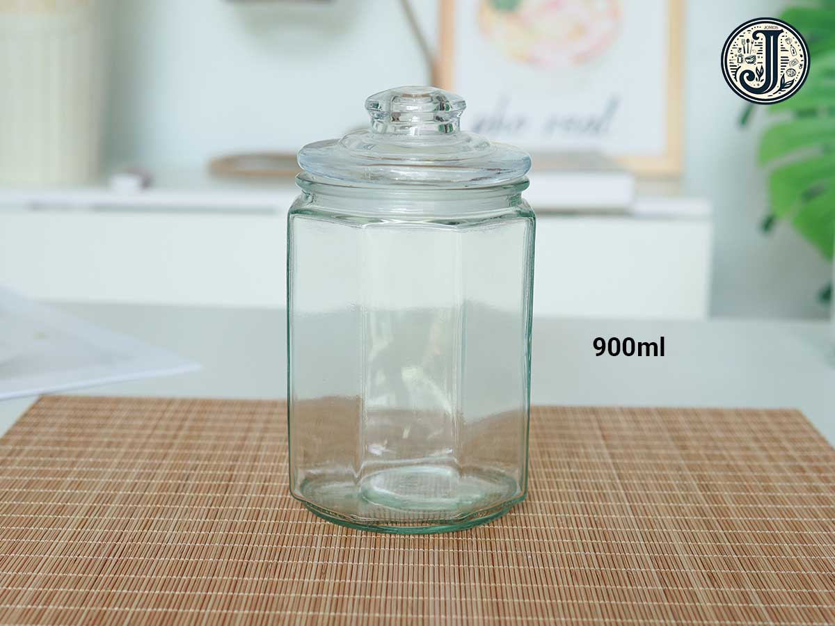 Hũ thủy tinh bát giác đựng hạt, cà phê, bánh kẹo_thumbnail_7