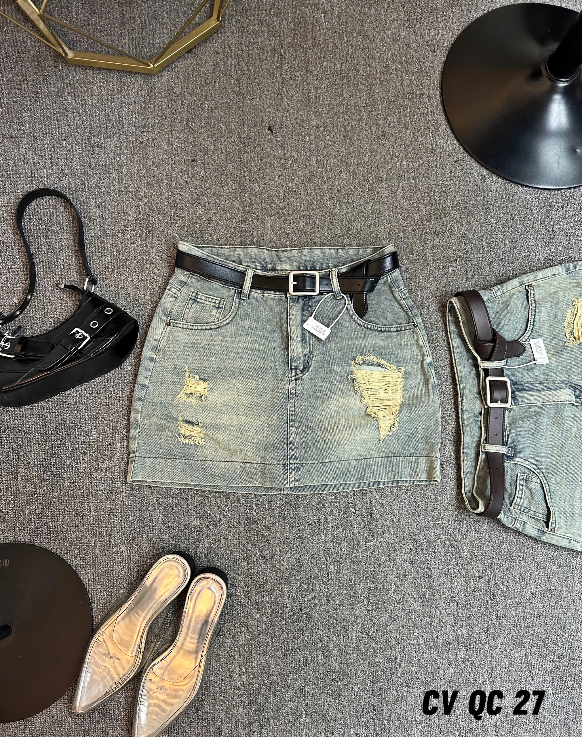 Chân váy dáng A ngắn rách kiểu bigsize JV27 dành cho nàng béo mập từ 55-90kg_thumbnail_3