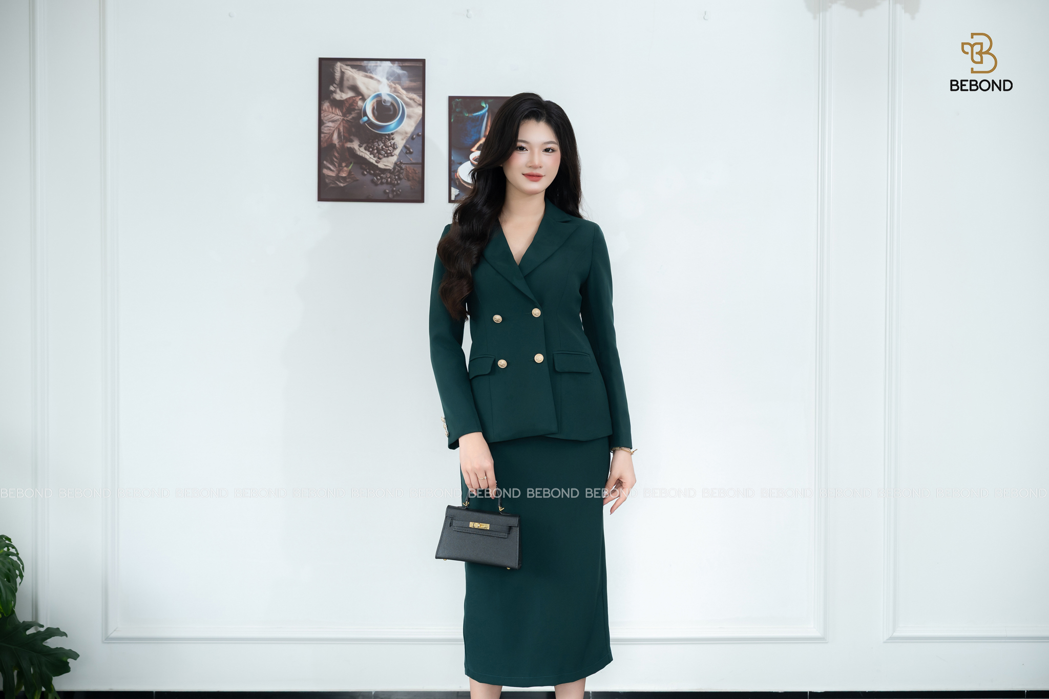 Set vest dài tay ANSEL màu XANH RÊU_thumbnail_2