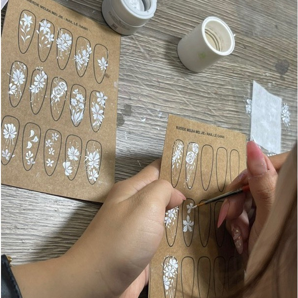 Tấm Giấy ráp tập vẽ lẻ chiếc và Set giấy rap tập vẽ, nặn design hoa,lá cành gel_thumbnail_5