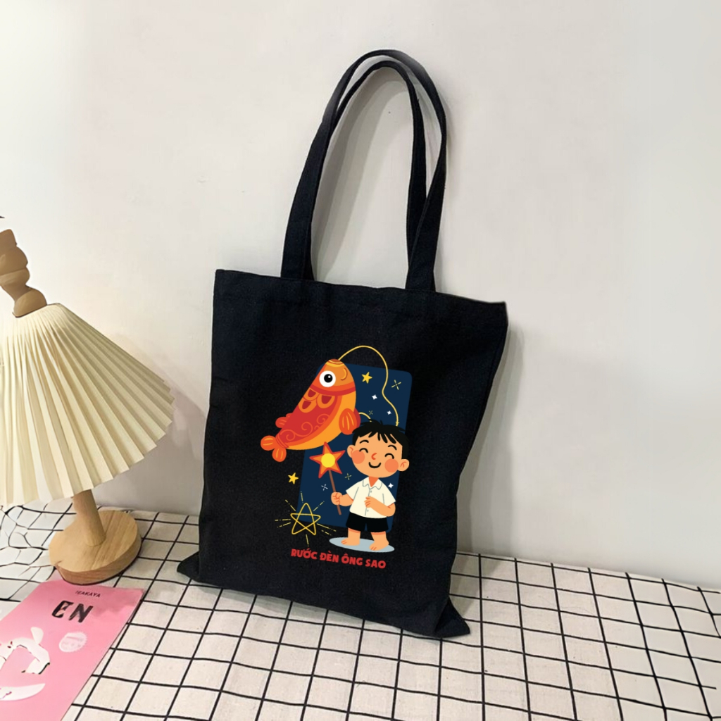 Túi tote in hình Tết Trung thu - Túi vải canvas kích thước 33x37cm đựng vừa A4  và laptop - TOTE27_thumbnail_10