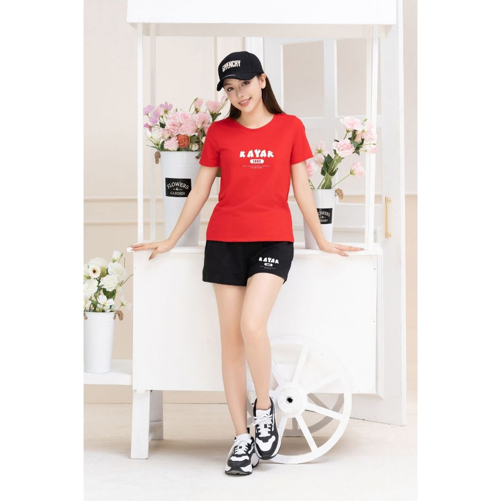 [Form vừa] Bộ đồ nữ in chữ KAYAK - Set đồ nữ cộc tay mặc nhà/ đi chơi LOZA VP38_thumbnail_5