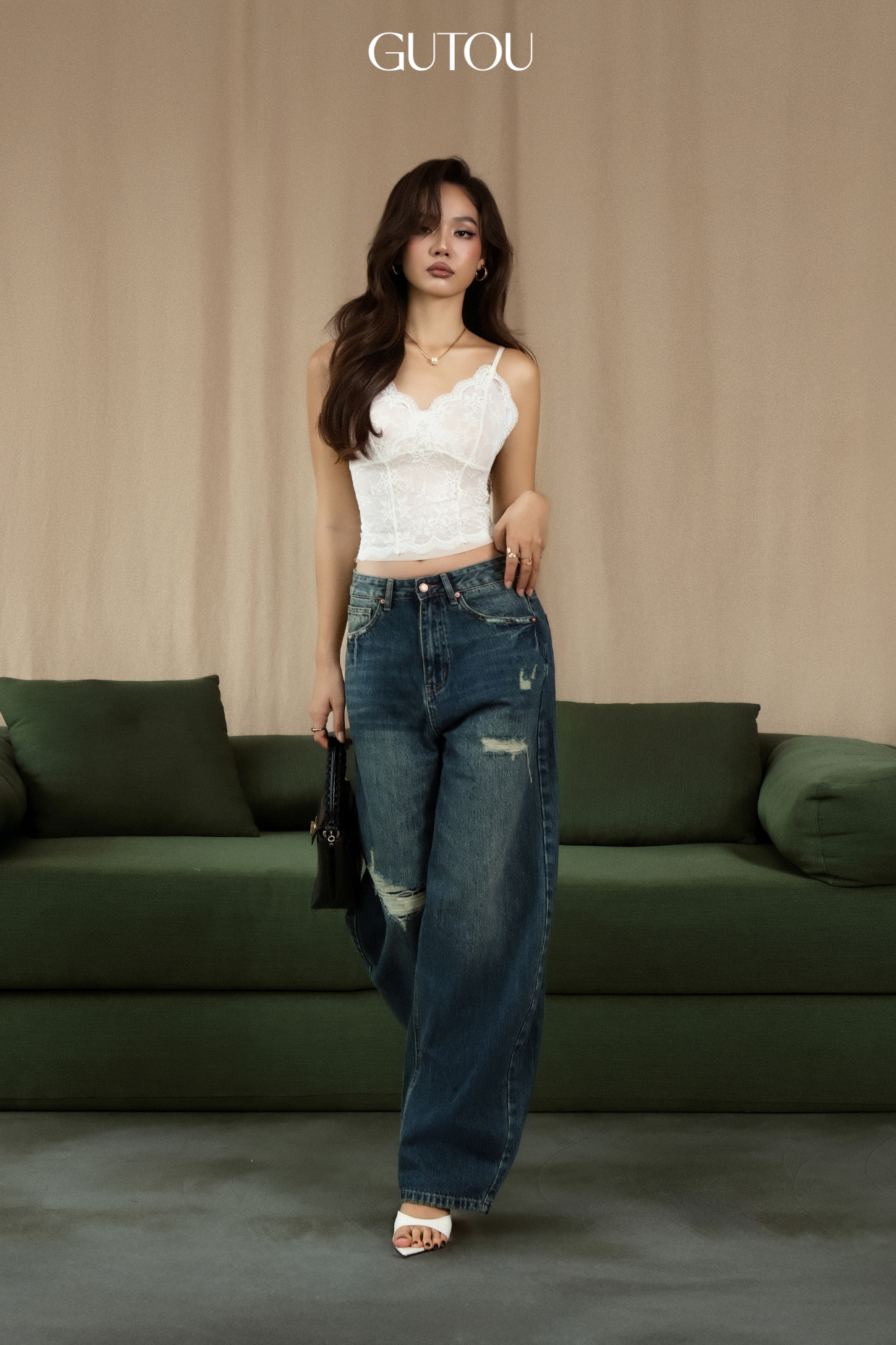 [ GUTOU ] Quần Jeans Baggy Vival Style_thumbnail_3