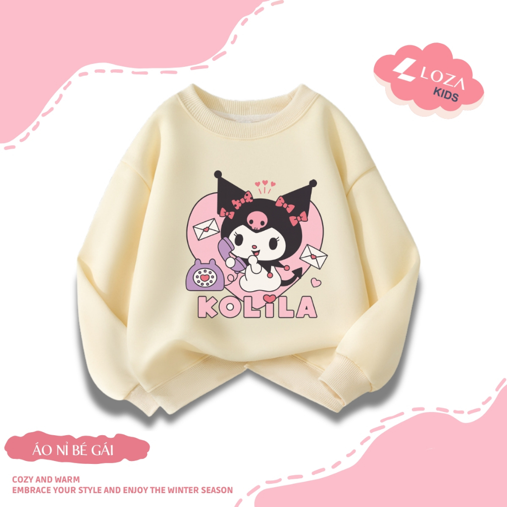 Áo nỉ sweater bé gái in hình My Melody&Kuromi - Loza Kids IN016_thumbnail_6