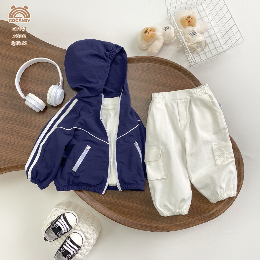 Quần dài kaki TRẮNG túi hộp bo gấu