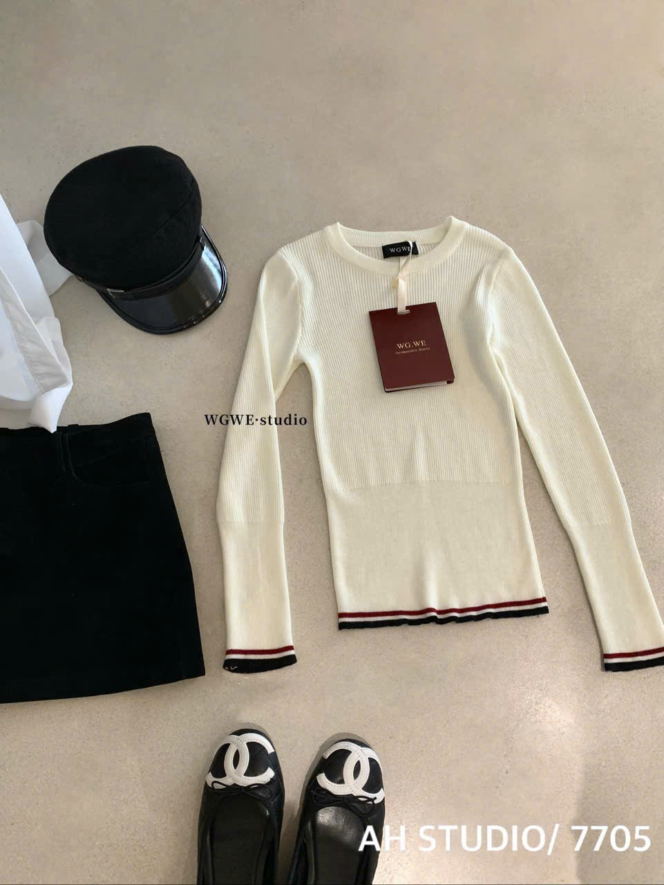 Áo len gân tay dài ( XANH ĐEN )_thumbnail_10