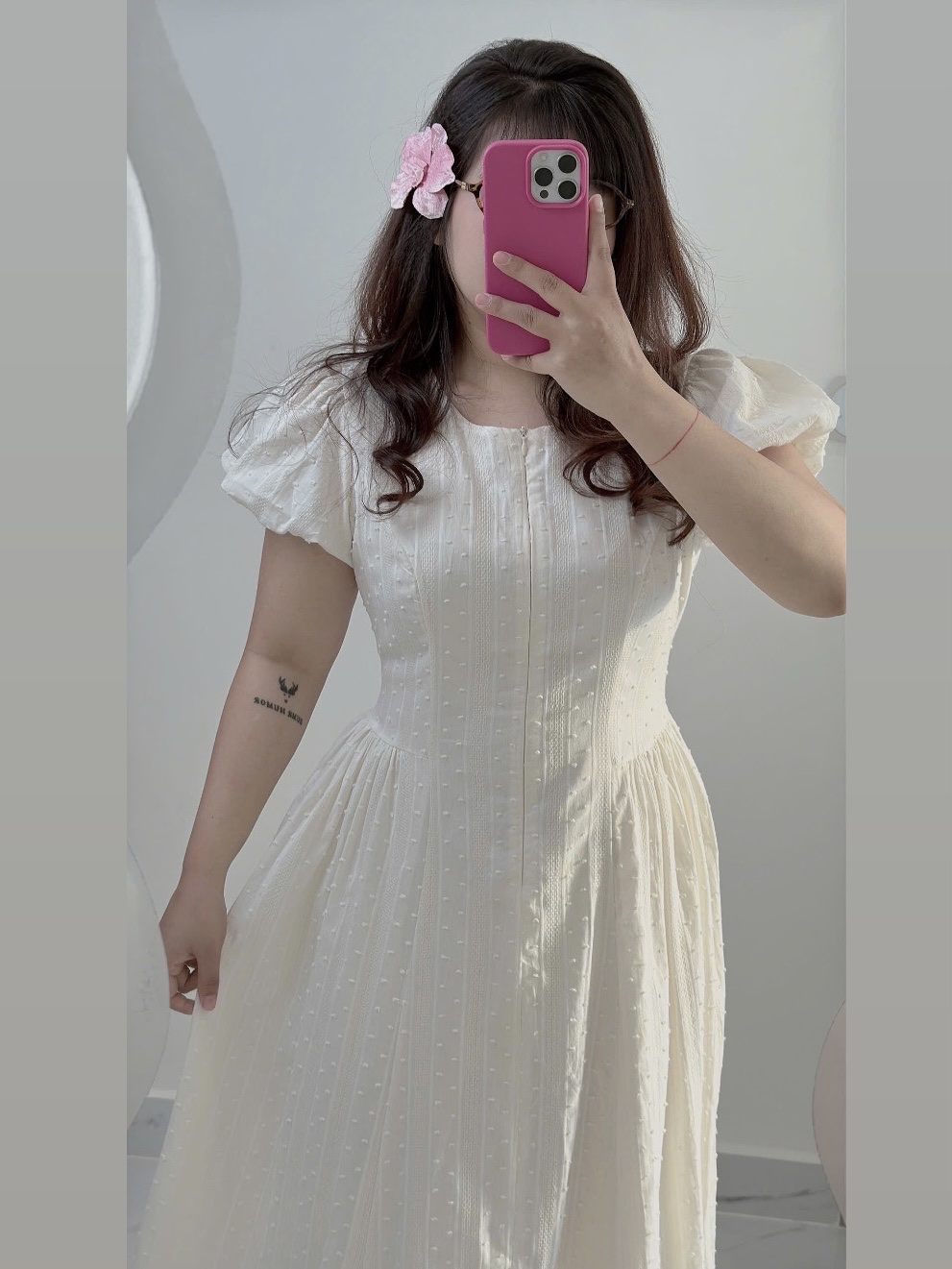 Đầm dáng dài chấm bi kiểu bigsize DA154 dành cho nàng béo mập từ 55-95kg_thumbnail_10