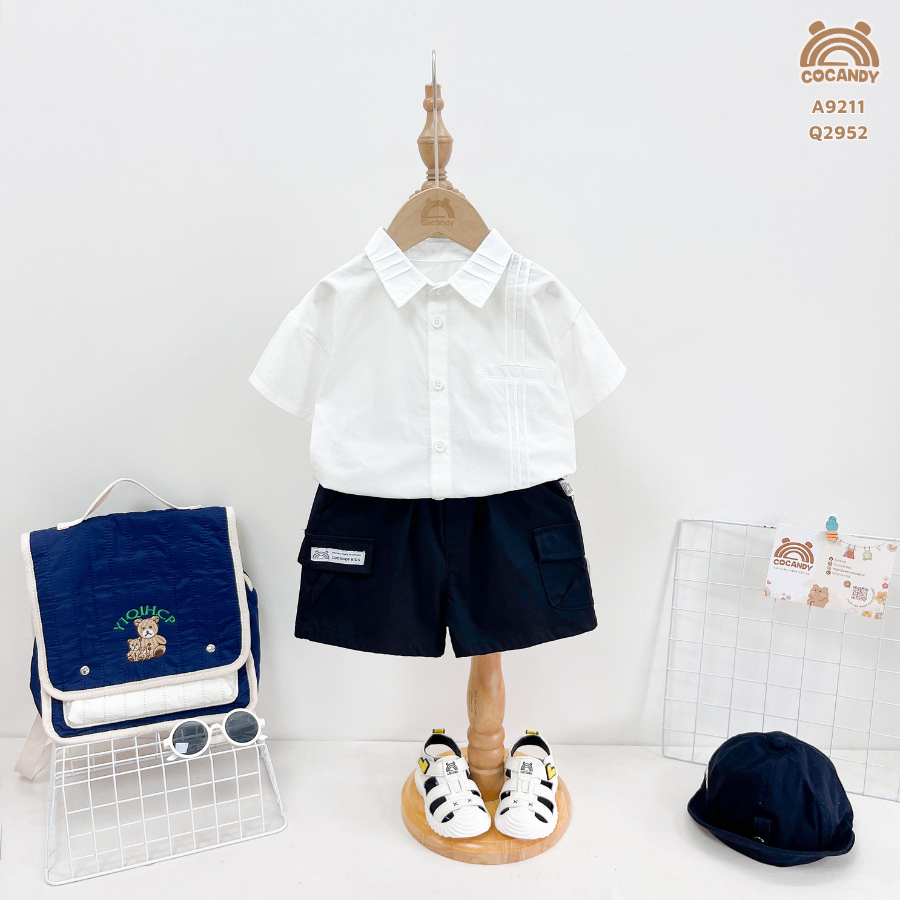 Áo cộc TRẮNG sơ mi ly cổ_thumbnail_1