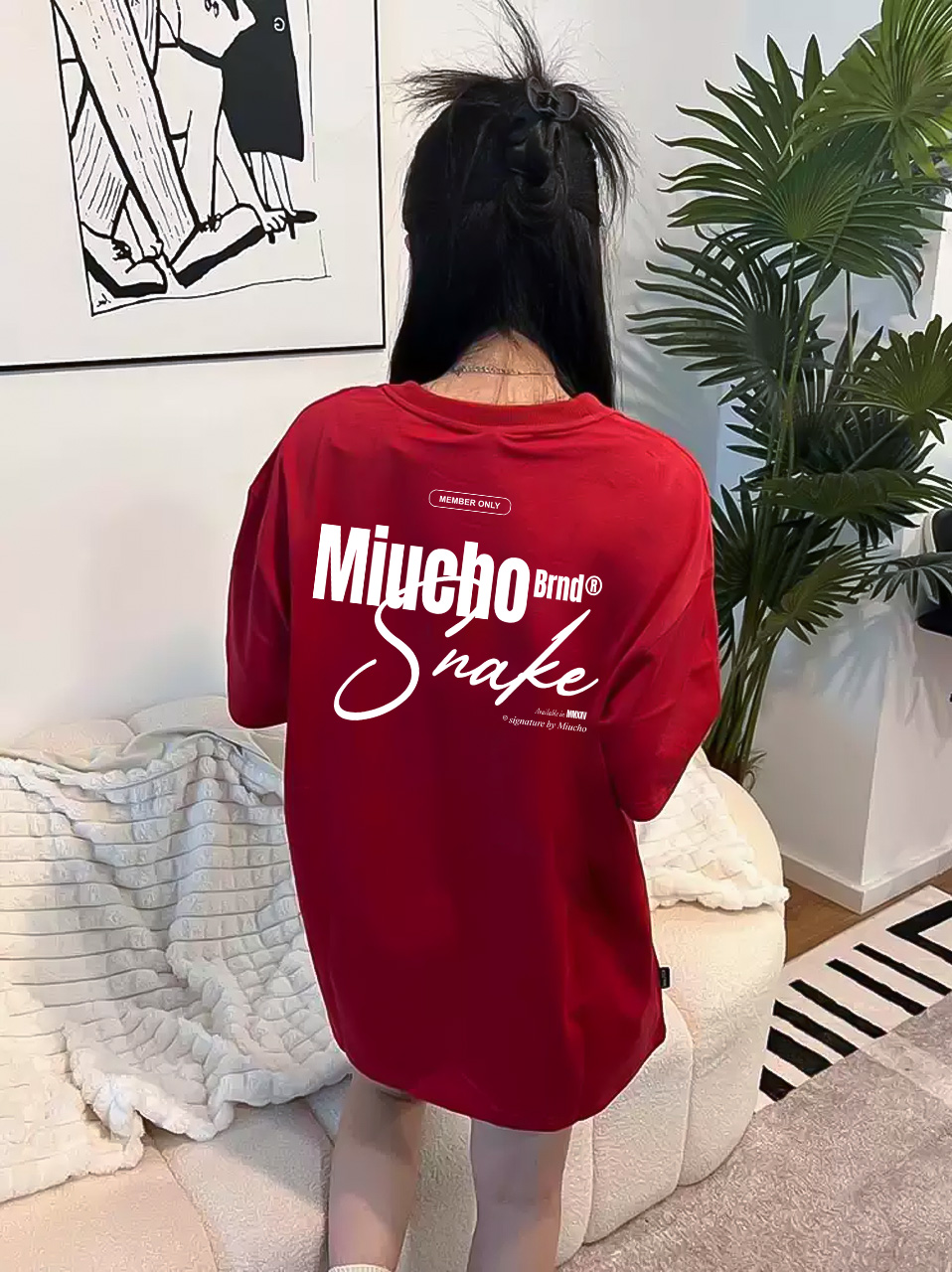 Áo thun tết form rộng cổ tròn chất vải cotton 4c co giãn thoáng mát ATD1748 Miucho in basic_thumbnail_4