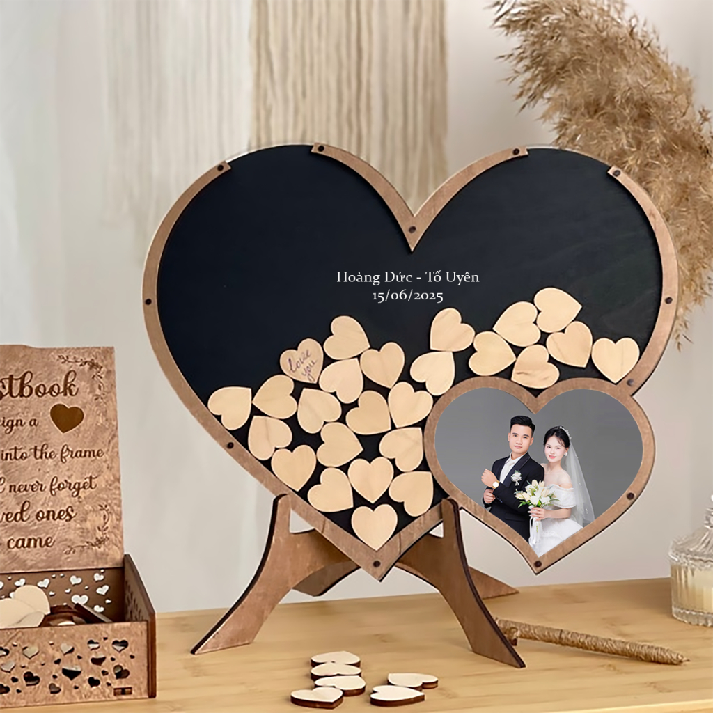 Tranh Thả Gỗ Đám Cưới, Sự Kiện, Công Ty, Sinh Nhật (Đủ phụ kiện) - Size tính theo chiều ngang_thumbnail_30