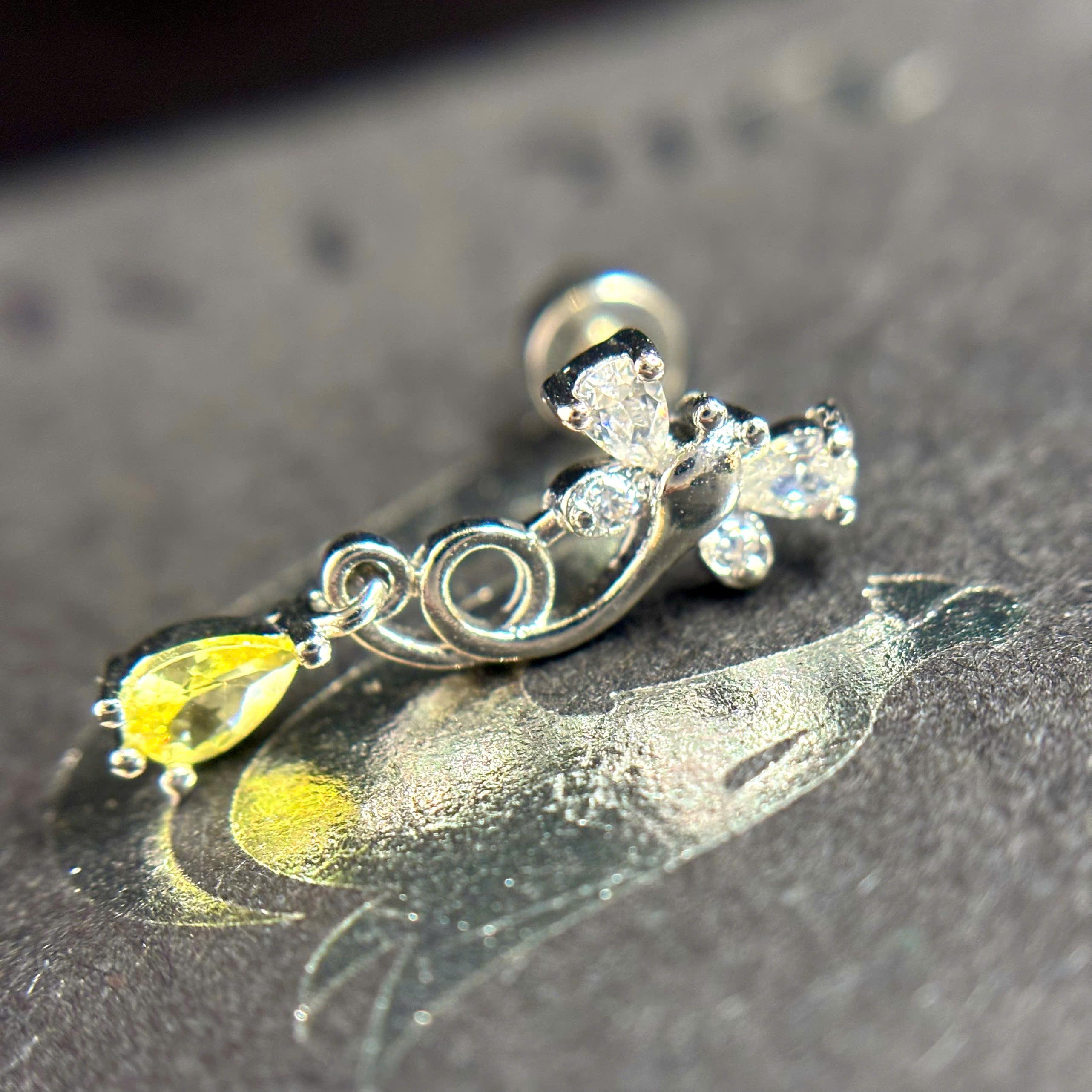 Khuyên kiểu chuồn chuồn đá vàng rơi bi_thumbnail_2