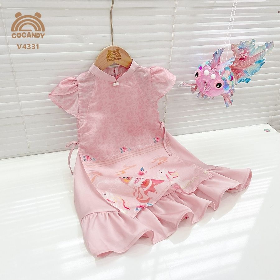 Váy cộc HỒNG họa tiết kỳ lân_thumbnail_1