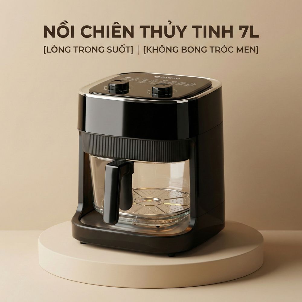 Nồi chiên không dầu lòng thuỷ tinh Mishio MK373 không lo bong tróc chống dính_thumbnail_21