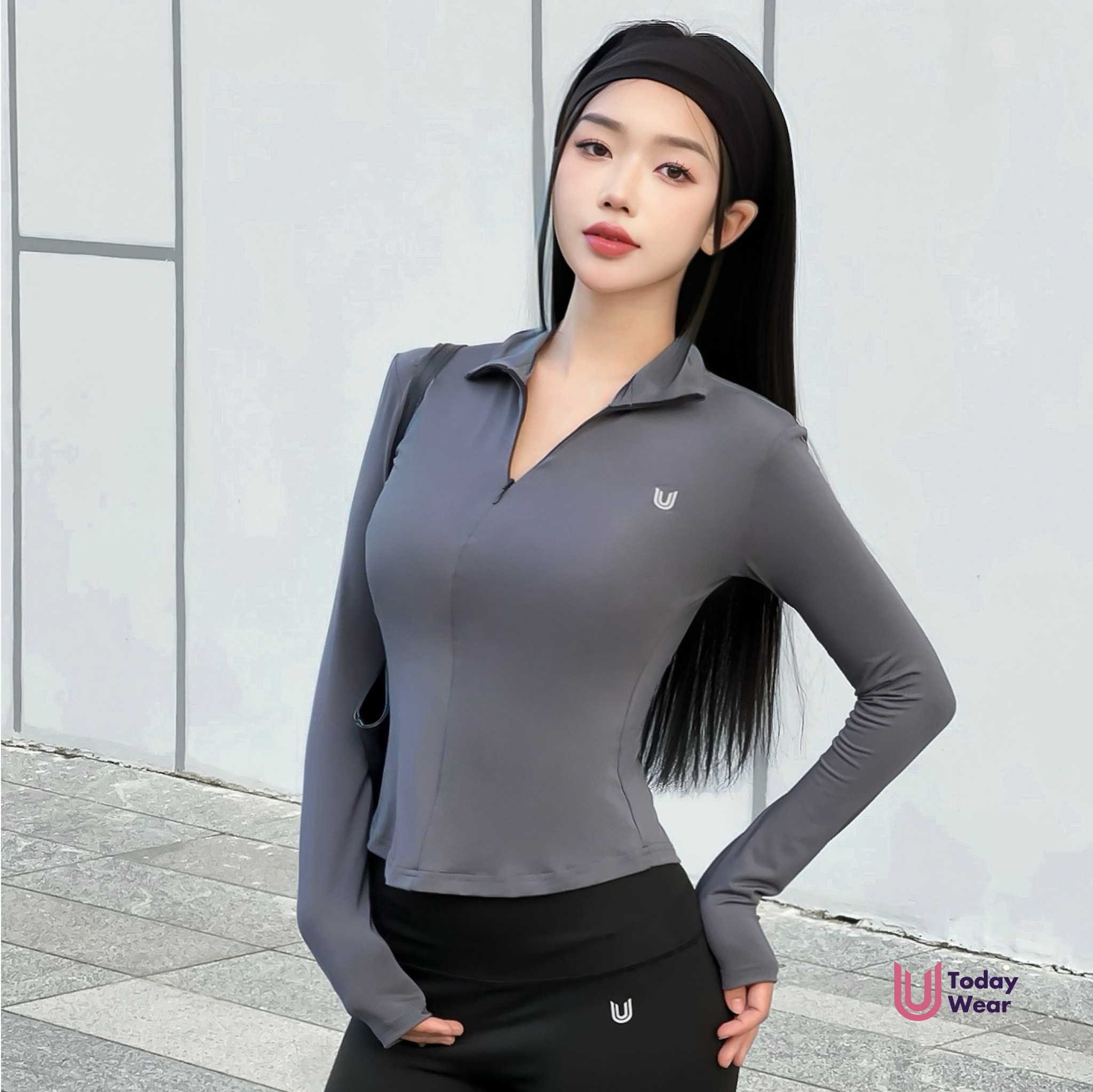 Áo thể thao nữ dài tay cổ polo có bigsize Jolie Long Top_thumbnail_12