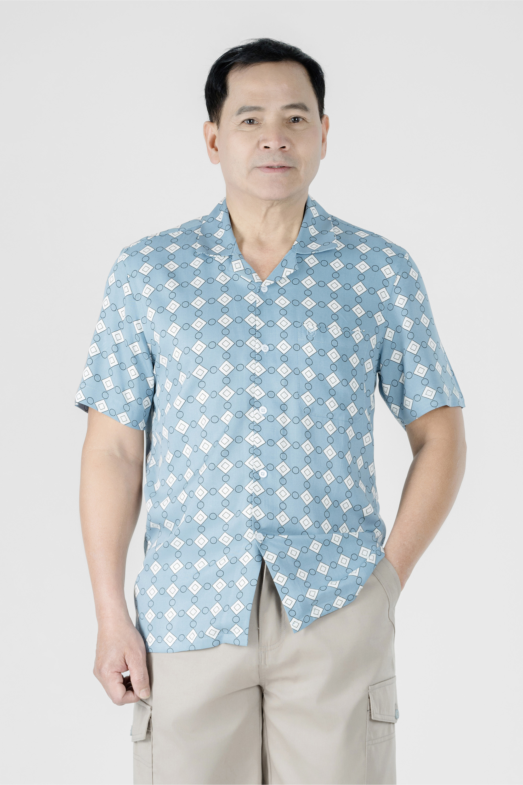 Áo Sơ Mi Họa Tiết Nam Trung Niên ANCHI Chất Liệu Sợi Lanh Phom Suông Vạt Ngang_thumbnail_14