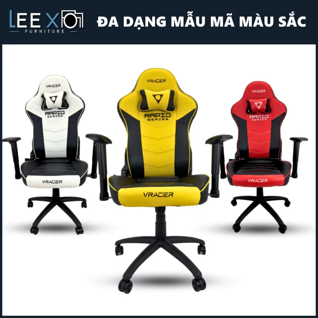 Ghế Gaming VRACER RAPIO Ghế Livestream, Làm Việc Da PU Tăng Cường Sự Thoải Mái_thumbnail_8
