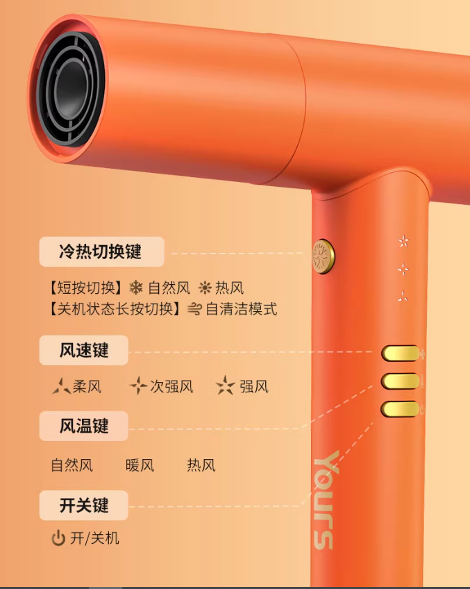 Máy sấy tóc chuyên nghiệp Your 6811 - màu cam_thumbnail_5