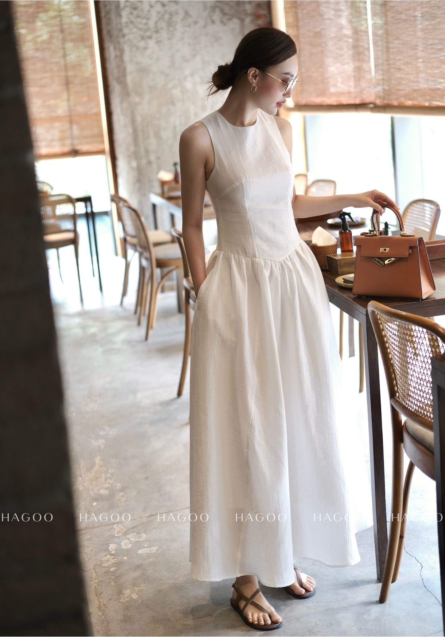 Váy đũi tơ khoét lưng HAGOO_thumbnail_4