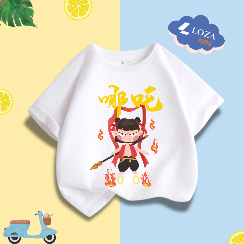 Áo thun bé trai màu trắng in hình Natra nhiều mẫu - Loza Kids  AT062_thumbnail_0