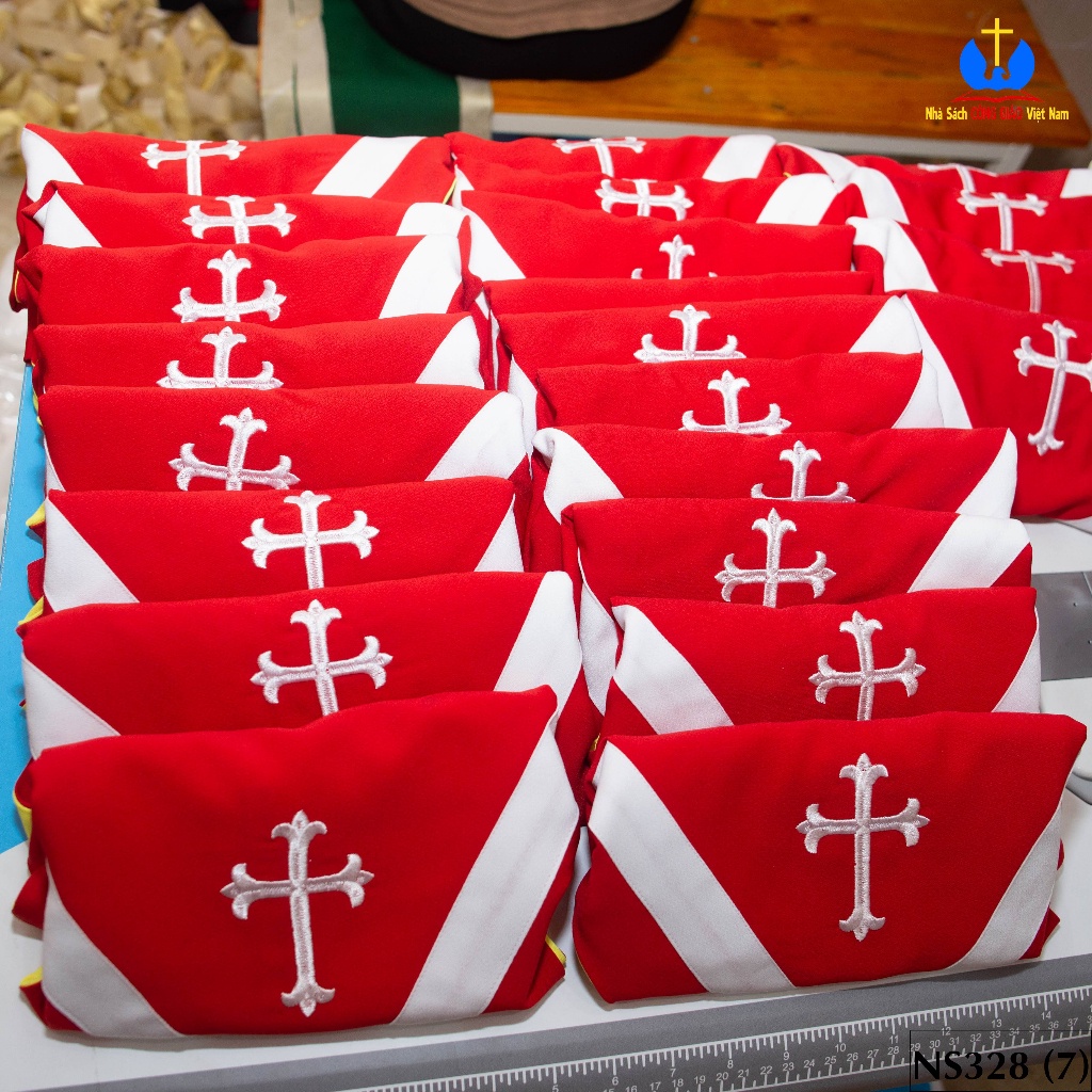 Mẫu Yếm Ca Đoàn vải cat có cổ - Đồng Phục Công Giáo Đẹp cho các giáo xứ, giáo họ_thumbnail_4