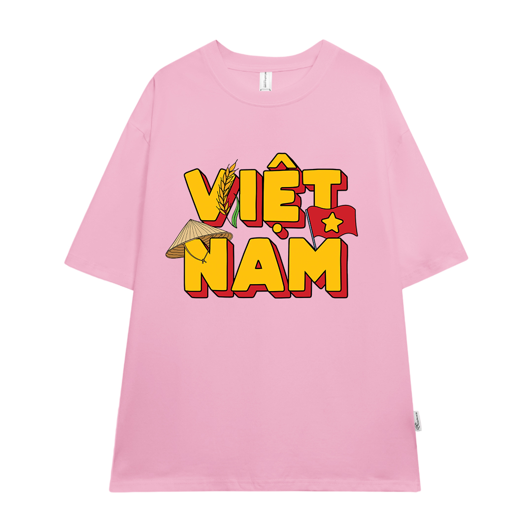 Áo thun Việt Nam tôi yêu form rộng 2118 Miucho cổ tròn vải cotton 4c 220gsm thoáng mát in mix_thumbnail_10
