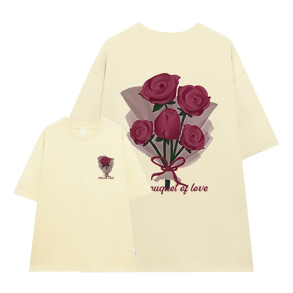 Áo thun couple cặp đôi đẹp local brand form rộng ATD762 Miucho cotton cổ tròn in mix_thumbnail_5