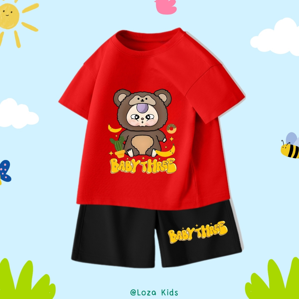 Đồ bộ bé trai in hình Baby Three - Loza Kids SB213_thumbnail_1