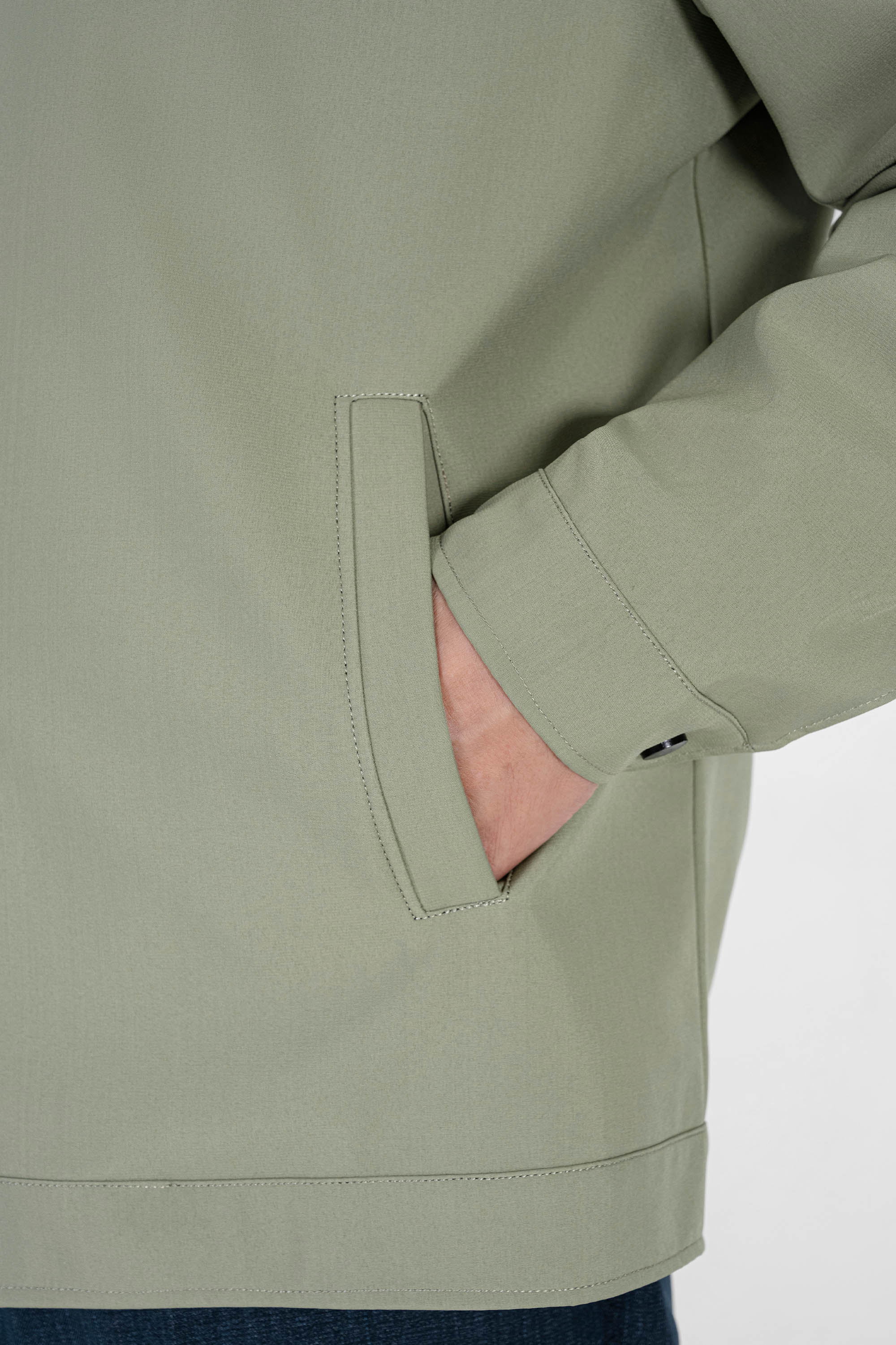 Áo Khoác Trơn Cổ Bẻ Trung Niên ANCHI Chất Liệu Poly Cao Cấp_thumbnail_3