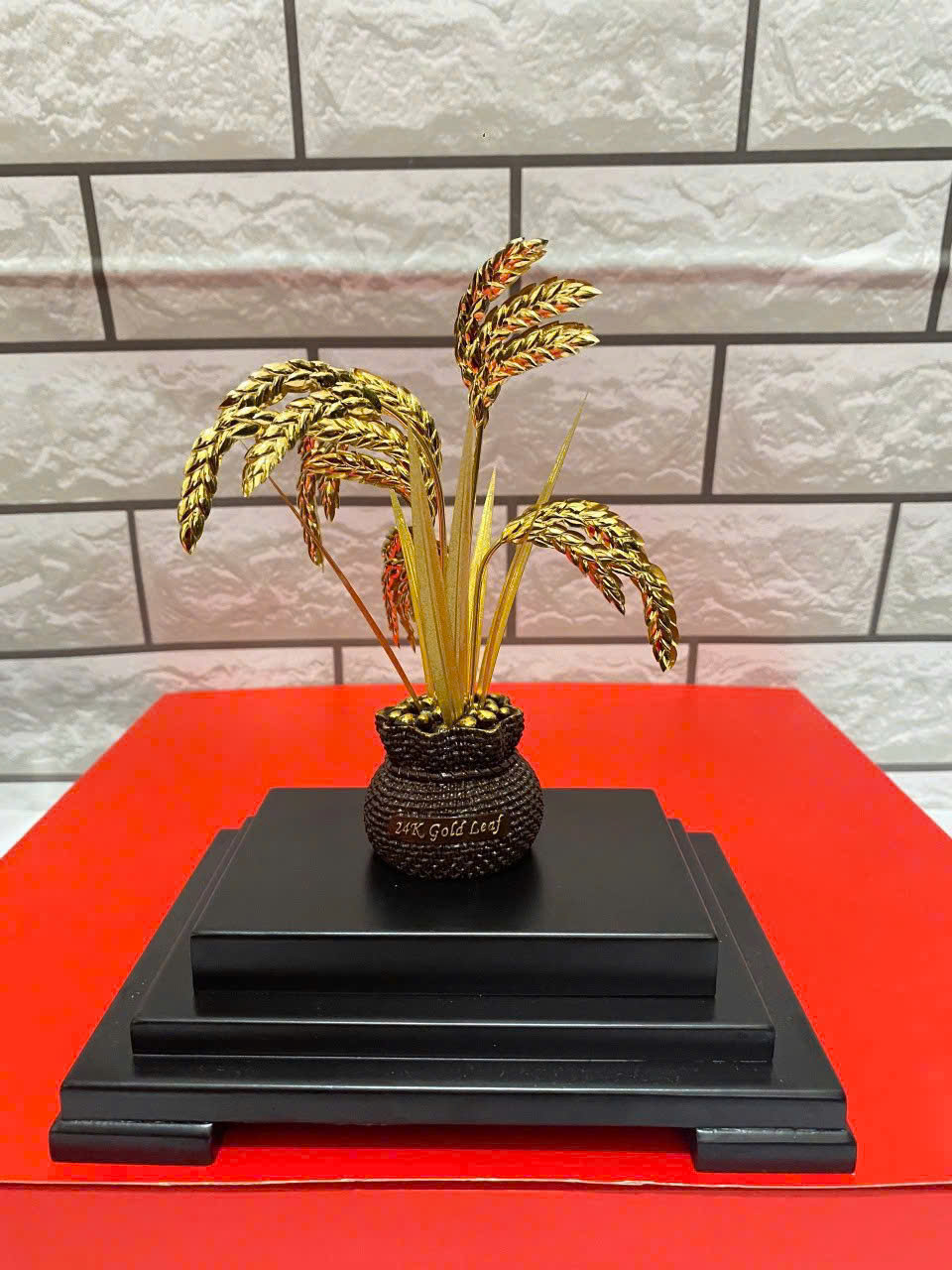 Chậu bông lúa mạ vàng 24k _thumbnail_3