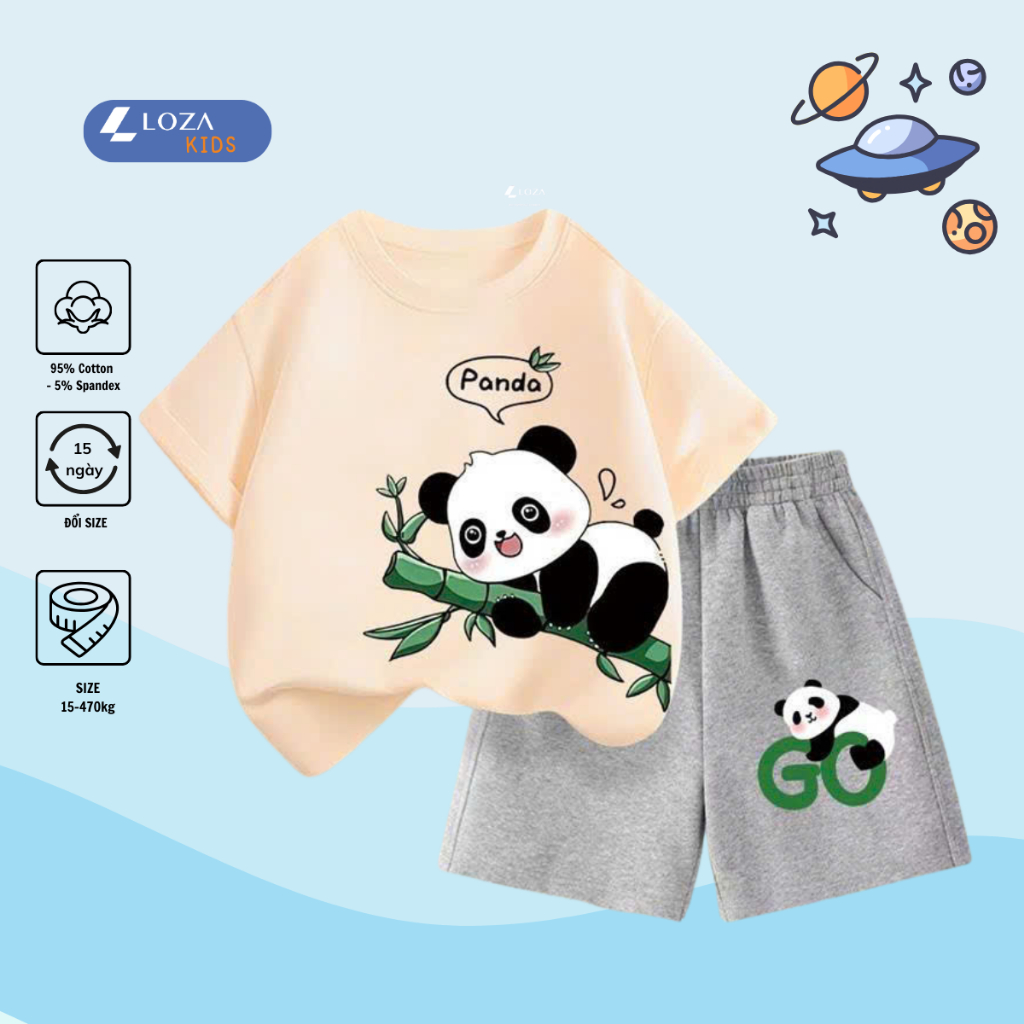 Bộ đồ bé trai in hình Gấu Panda -  Loza Kids SB233_thumbnail_12