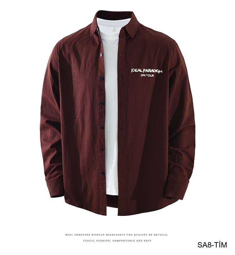 SA8 - Áo sơ mi nam dài tay phong cách, in chữ cá tính, chất cotton mềm mại, dáng rộng thoải mái_thumbnail_17
