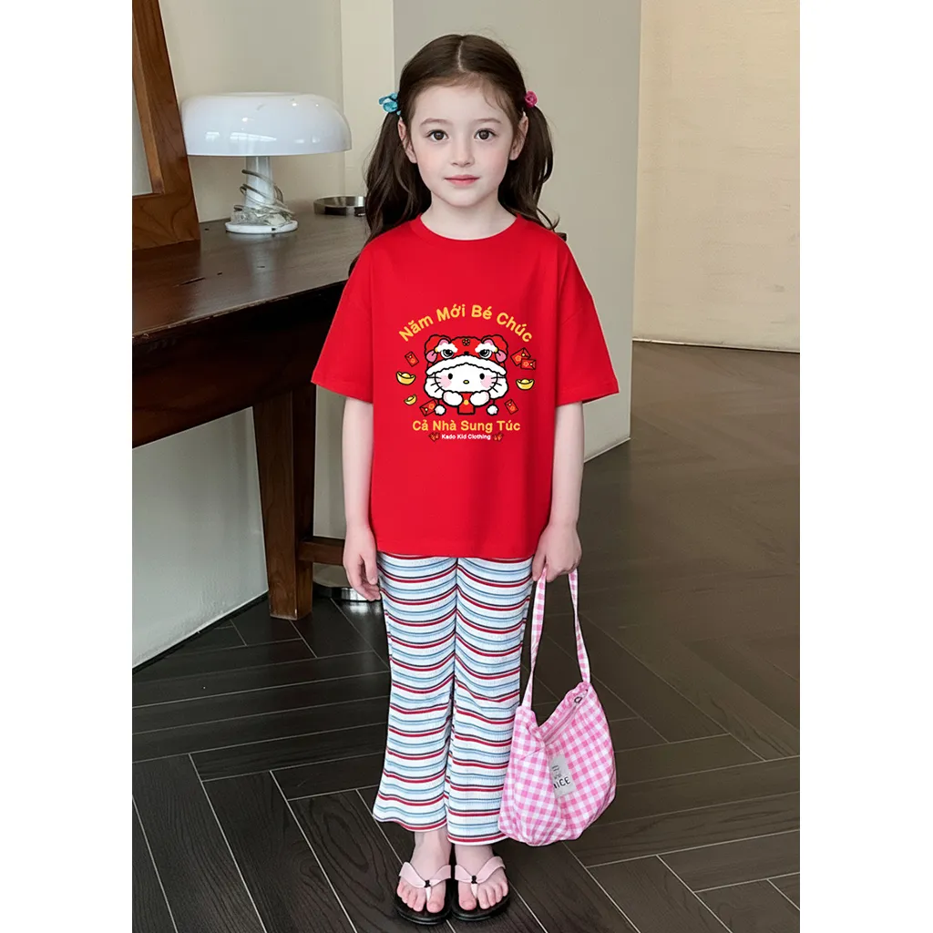 Áo thun kid Kado vải cotton thoáng mát mềm mại cho bé thoải mái cả ngày in mix 2855_thumbnail_2