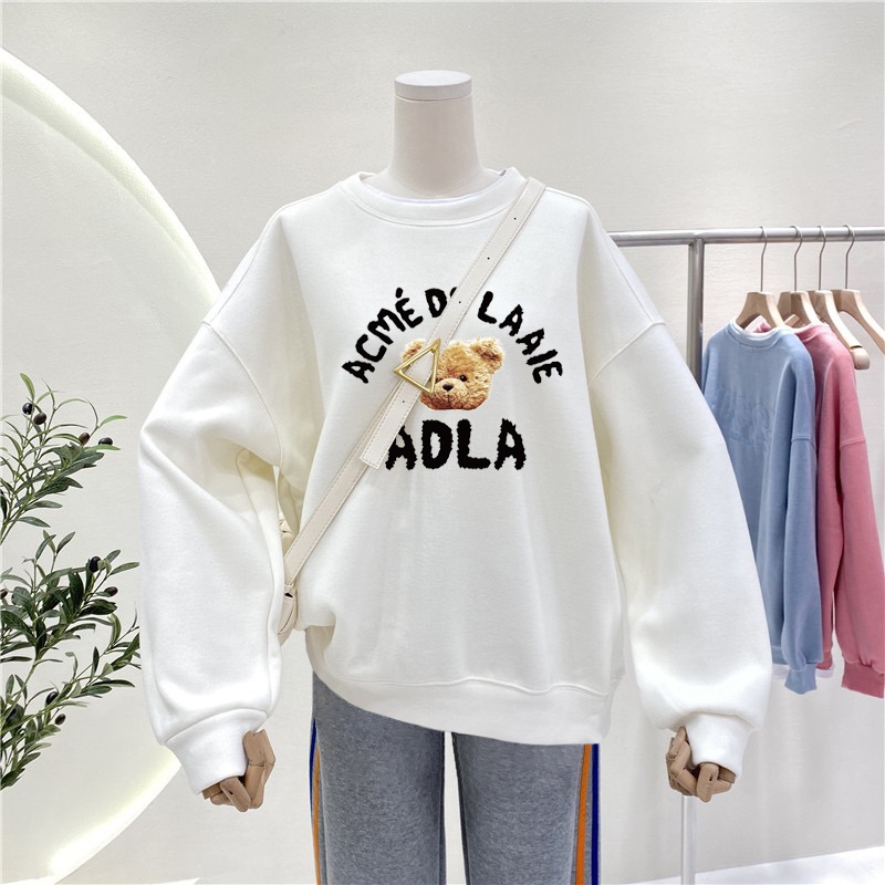 Áo sweater trắng nữ in hình nhiều mẫu - Loza G0114
