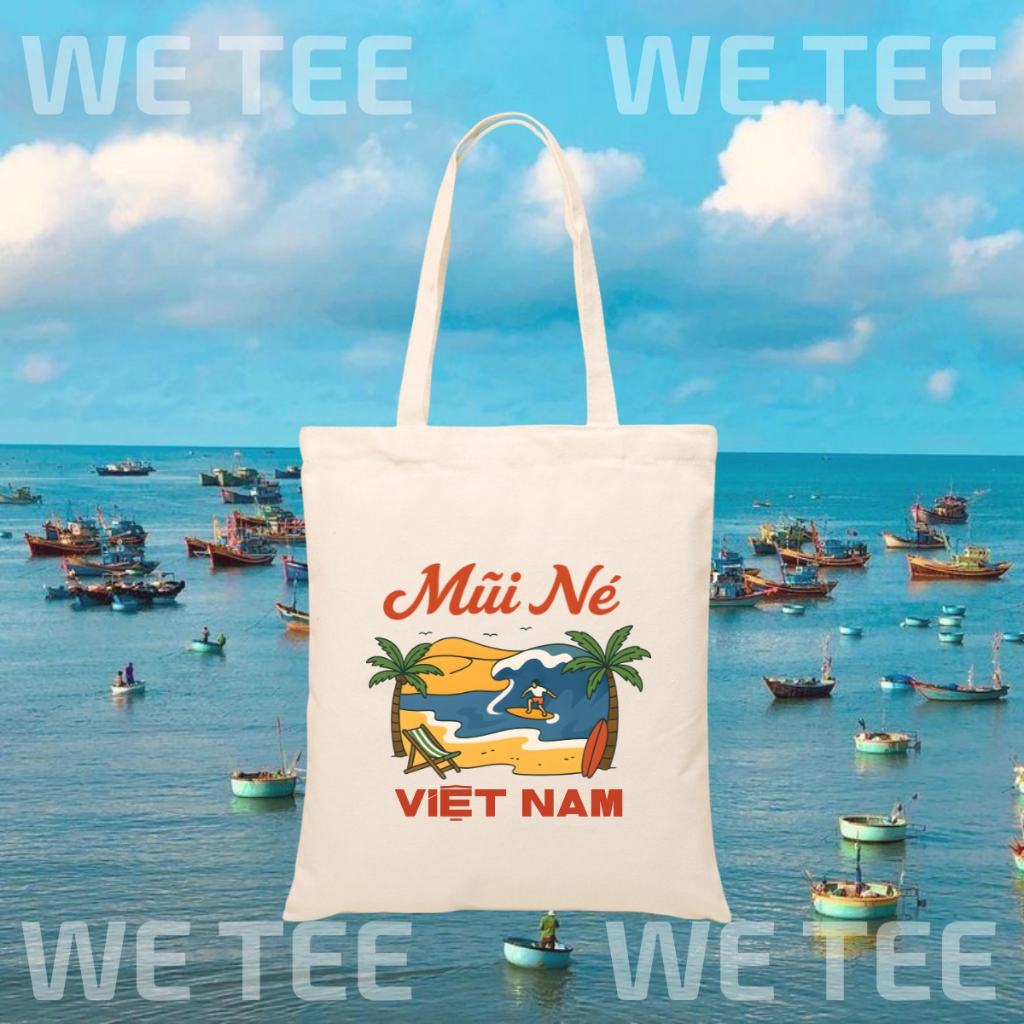 Túi tote vải canvas du lịch Việt Nam có khoá kéo và ngăn phụ, đi chơi du lịch - 𝐖𝐞 𝐓𝐞𝐞 TOTE09_thumbnail_16