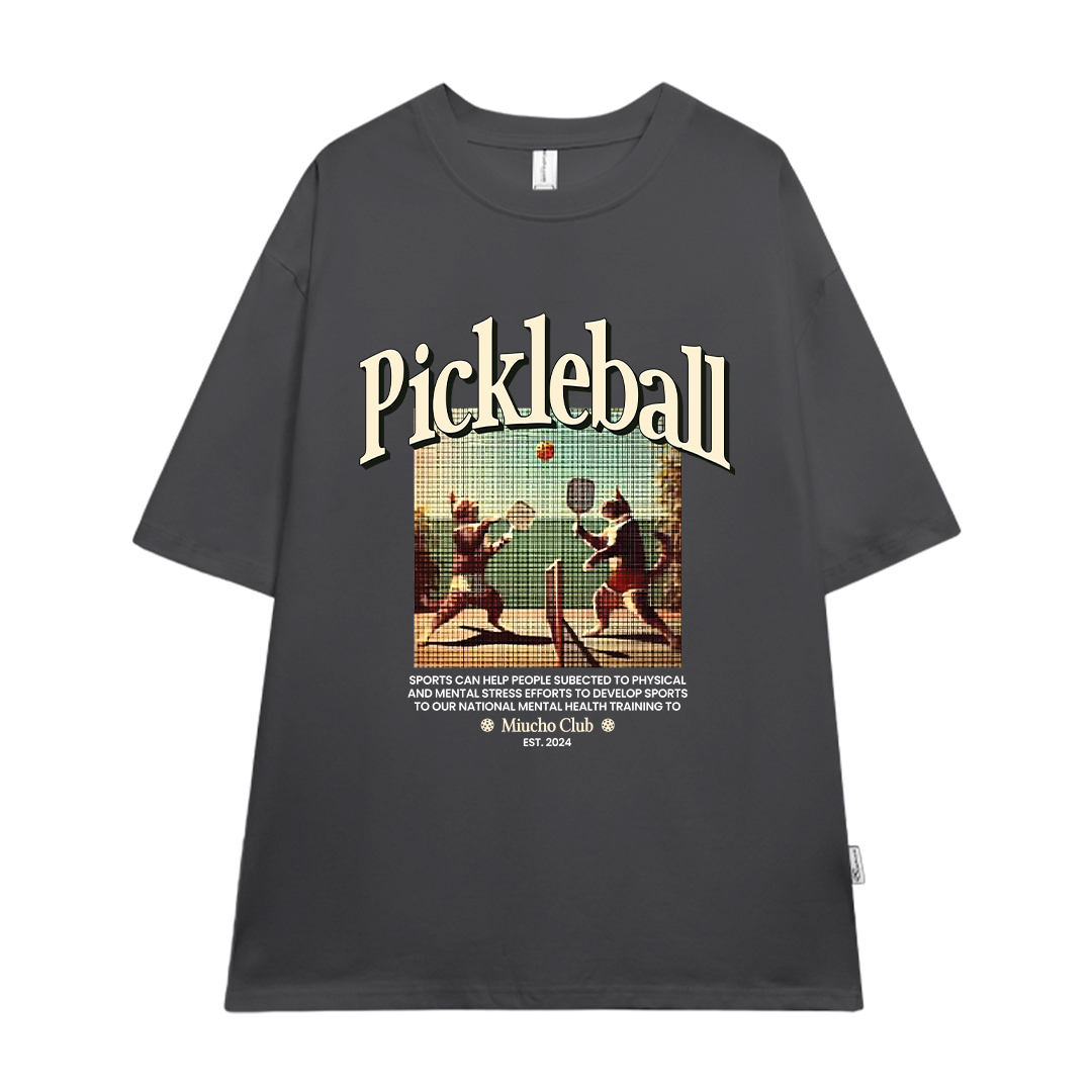 Áo thun nữ form rộng PICKLEBALL ATD1598 Miucho vải cotton 4 chiều thoáng mát cổ tròn in mix_thumbnail_16