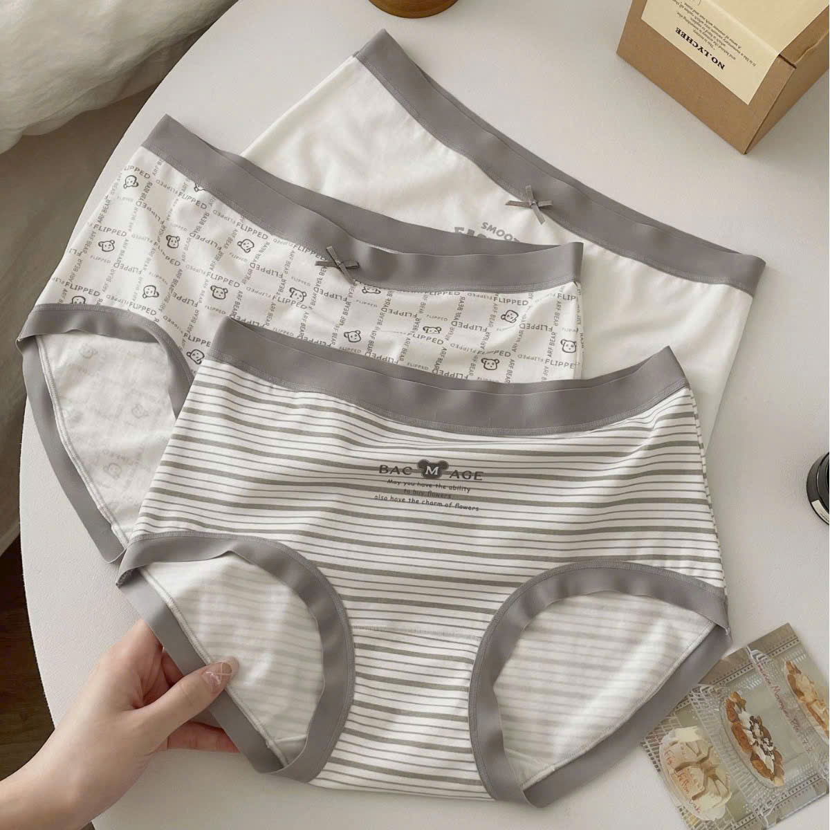 [Mã A20] Set 5 Quần Lót Nữ Cotton Hàn Mềm Mại Đáy Quần Kháng Khuẩn Vikam_thumbnail_1