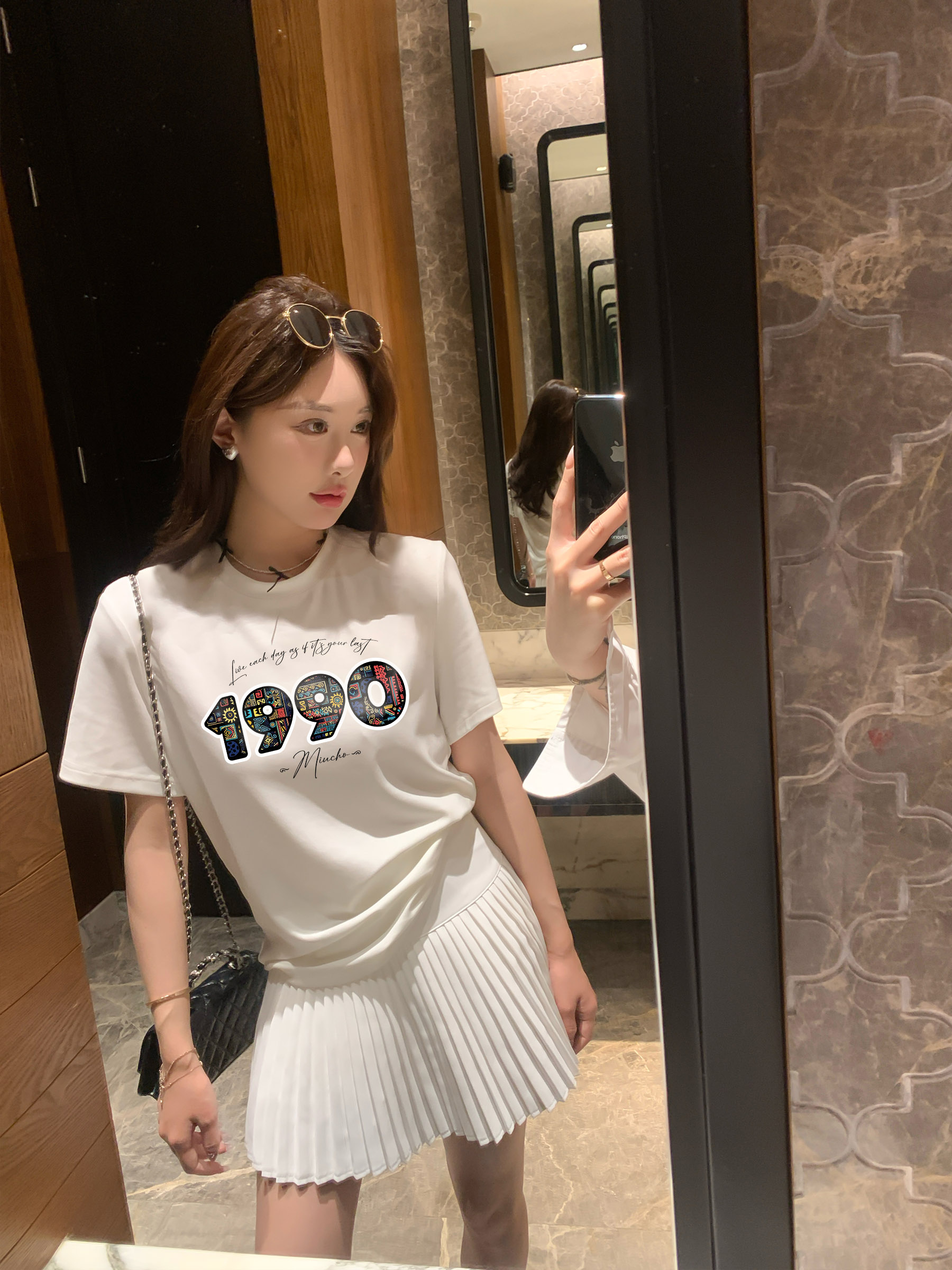 Áo thun nữ in năm sinh 1990 form vừa regular vải cotton 4c thoáng mát ARD1777 Miucho Chic in mix_thumbnail_6