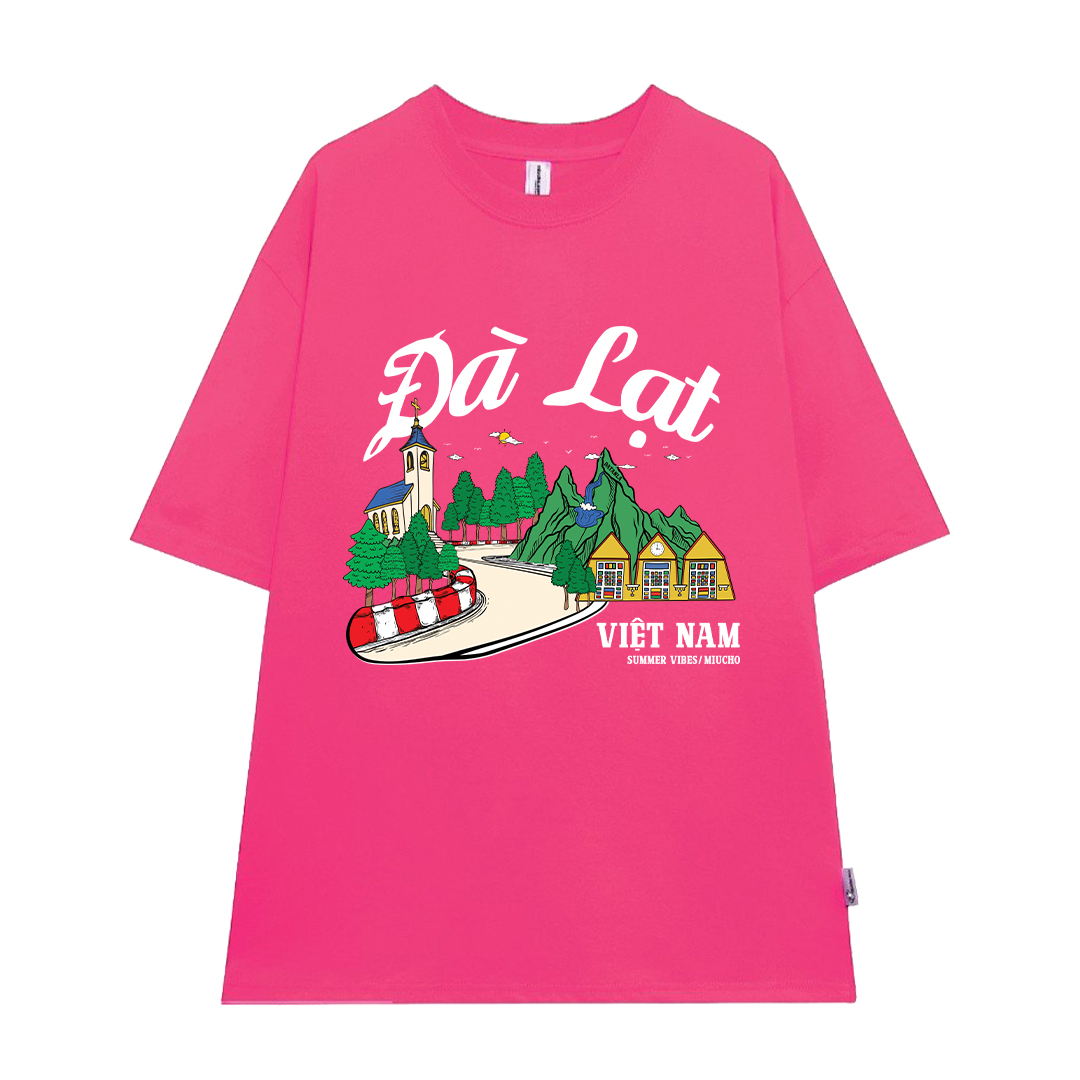 Áo thun du lịch Đà Lạt ATD1263 Miucho vải cotton thoáng mát in mix_thumbnail_15