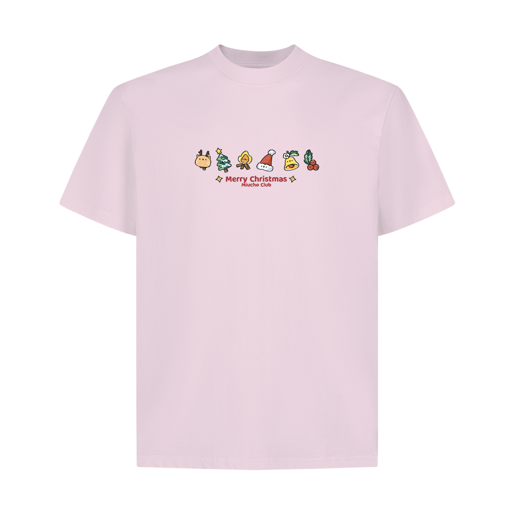 Áo thun giáng sinh noel local brand form rộng chất vải cotton 2c 250GSM 1717 Miucho in mix_thumbnail_5