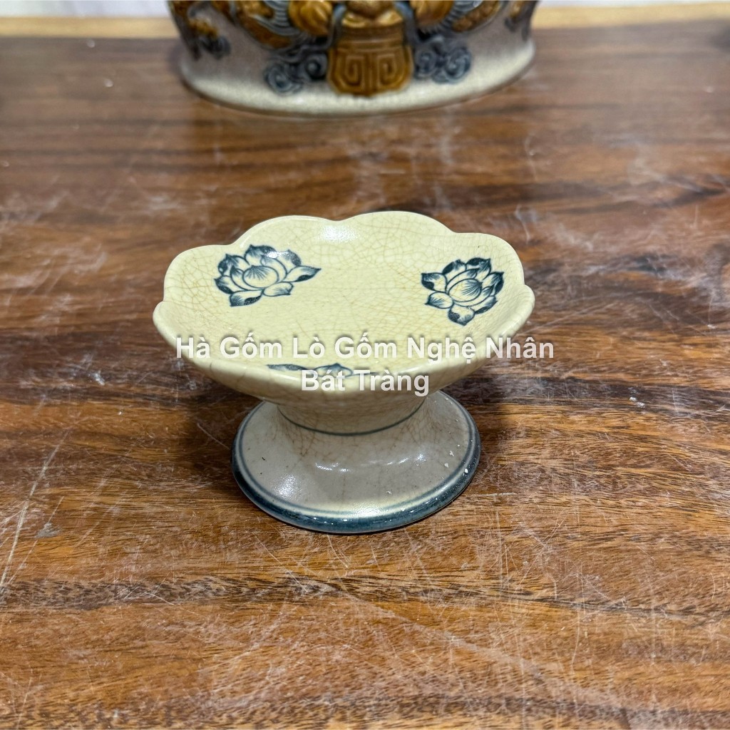 Chân Nến Men Rạn Trơn - Đồ Thờ Cúng Bát Tràng - hàng loại 1 Nghệ nhân chế tác