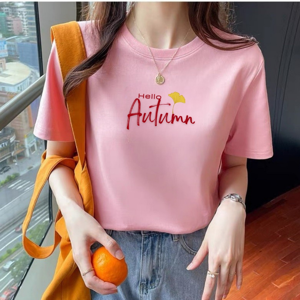 [Form Rộng] Áo phông nữ form rộng in chữ Hello Autumn - Áo thun nữ in hình thời trang Loza RT8375_thumbnail_5