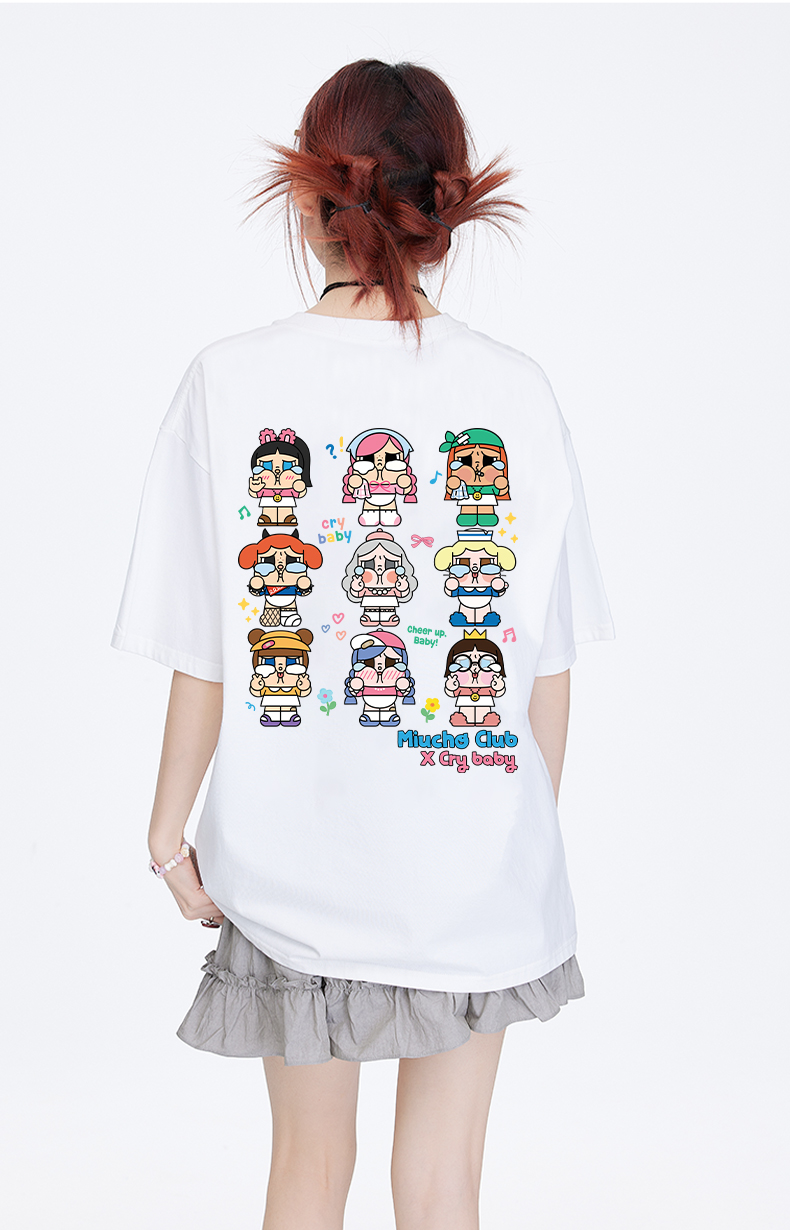 Áo thun CRY BABY nhiều màu ATD1334 Miucho form rộng vải cotton in mix_thumbnail_4