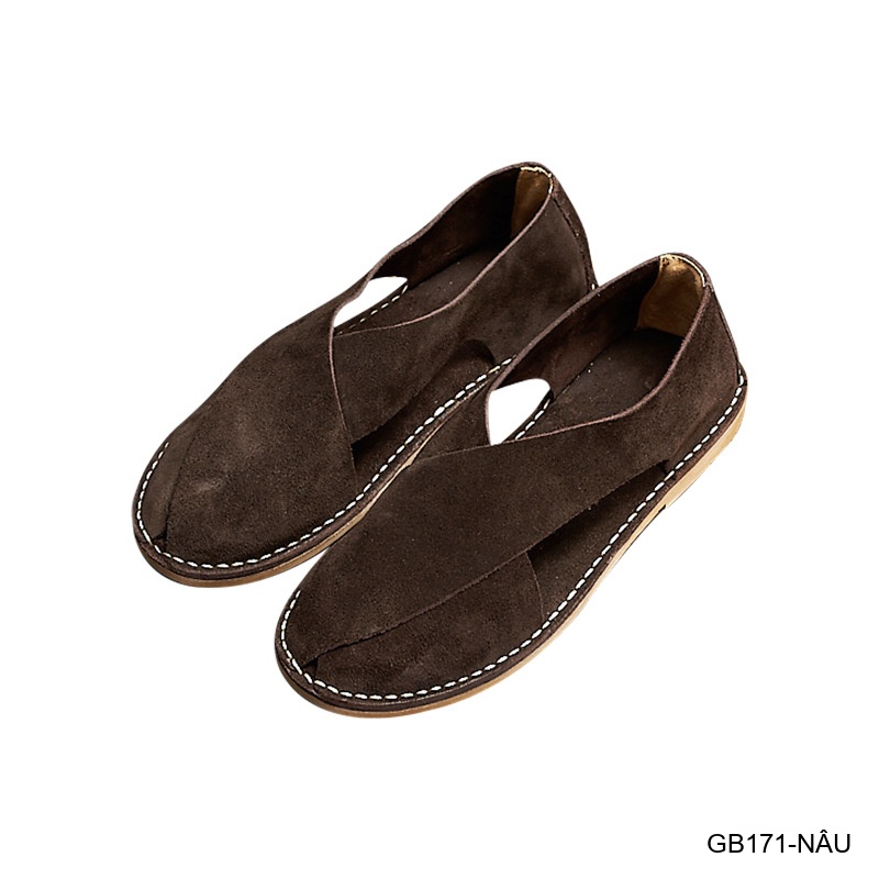 GB171 - Giày Lười Nam Da Lộn Bò Thiết Kế Bít Mũi, Thoáng Khí Chống Trượt, Phong Cách Thường Ngày_thumbnail_5