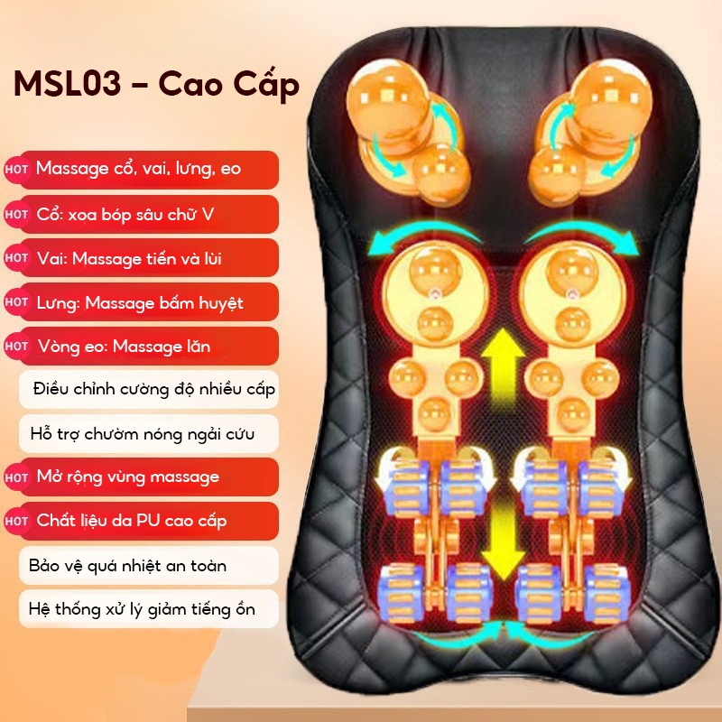 Máy Massage Lưng Cột Sống NMI MART Giảm Đau Nhức Và Mệt Mỏi Toàn Thân_thumbnail_2