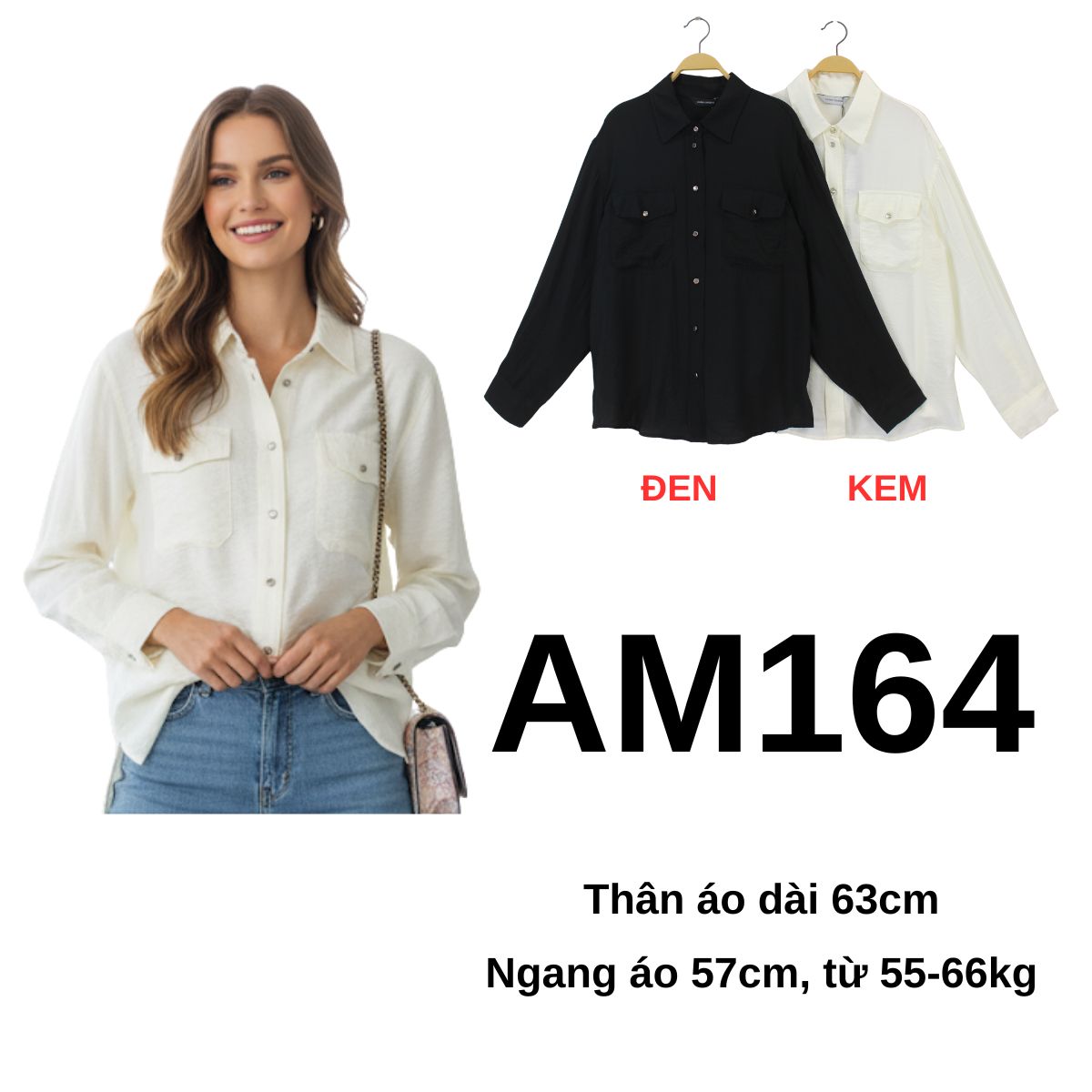 AM164 Áo sơ mi đũi