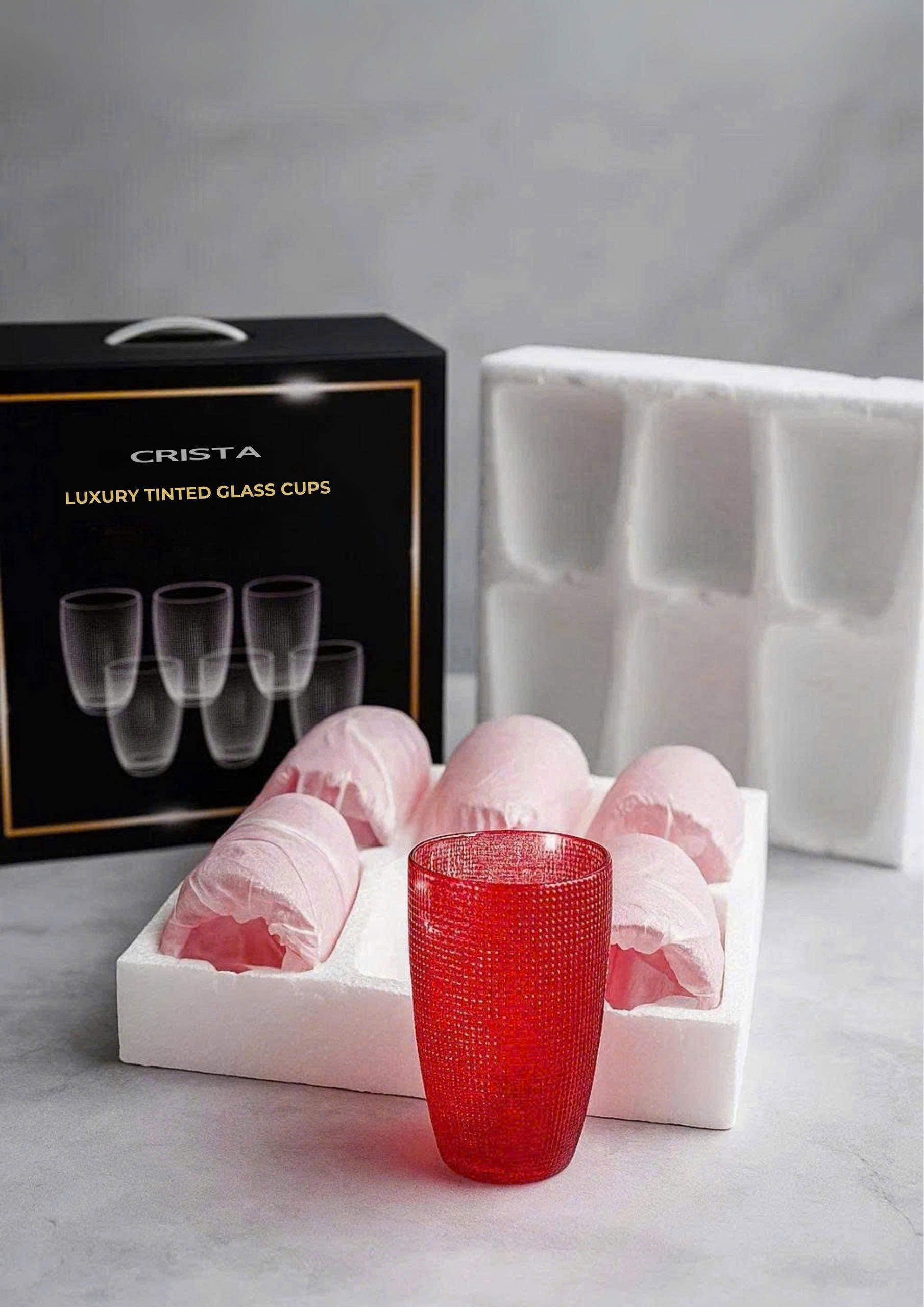 Bộ 6 cốc thủy tinh CRISTA HOME  vân lưới dập nổi 420 ml_thumbnail_17