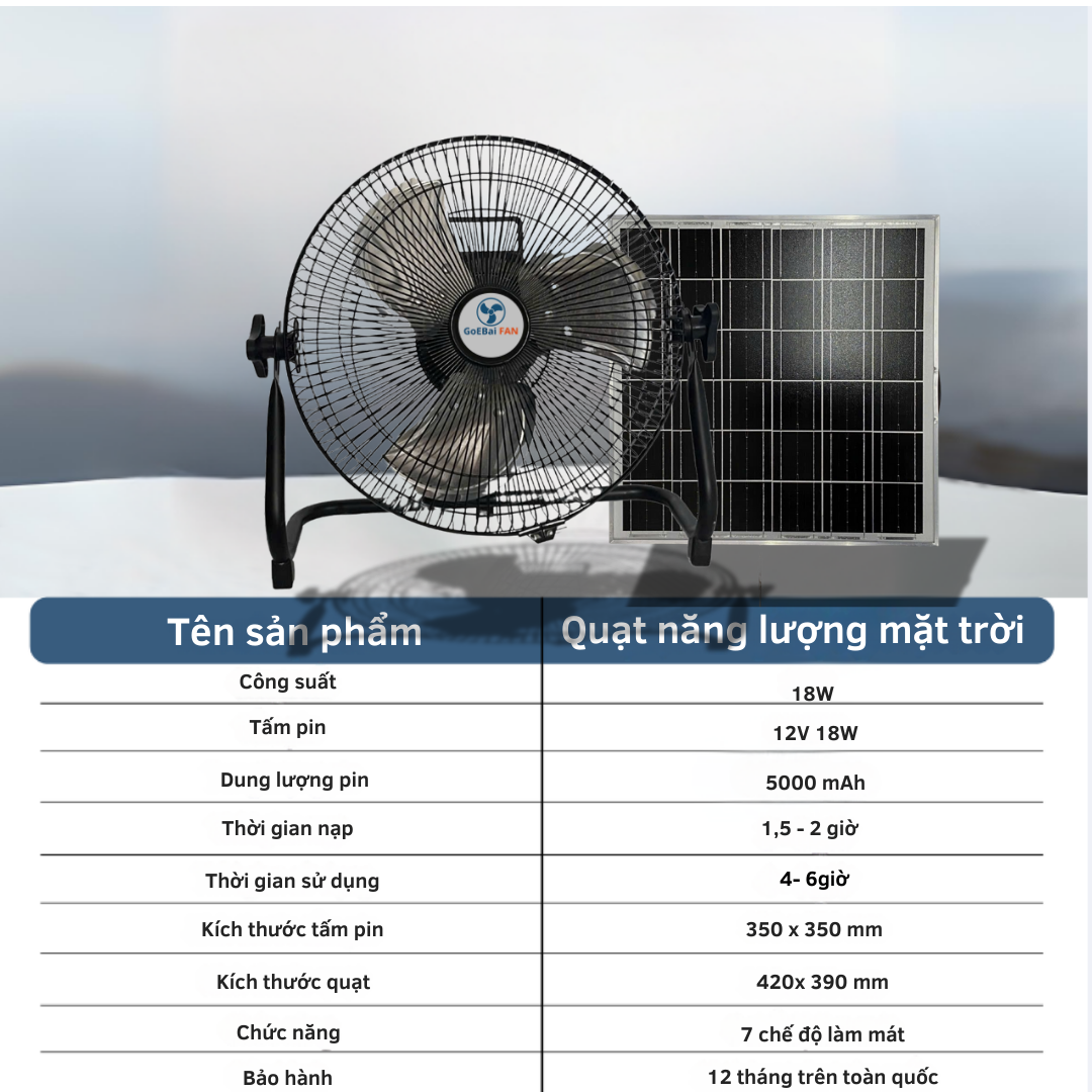 Quạt Tích Điện F36 - Goebai FAN_thumbnail_1