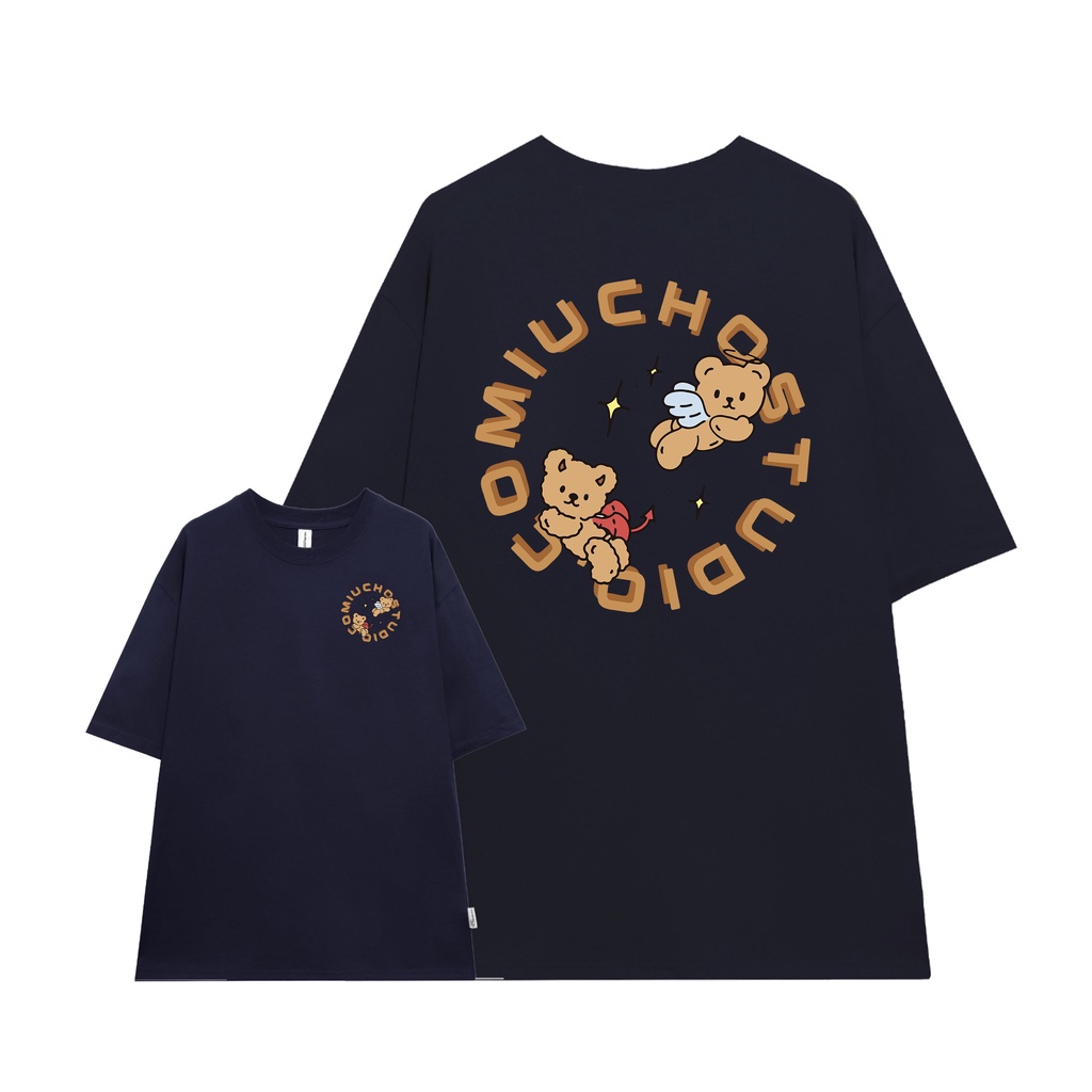 Áo thun unisex form rộng AT329 Miucho basic tee tay lỡ dành cho nam nữ in graphic_thumbnail_8