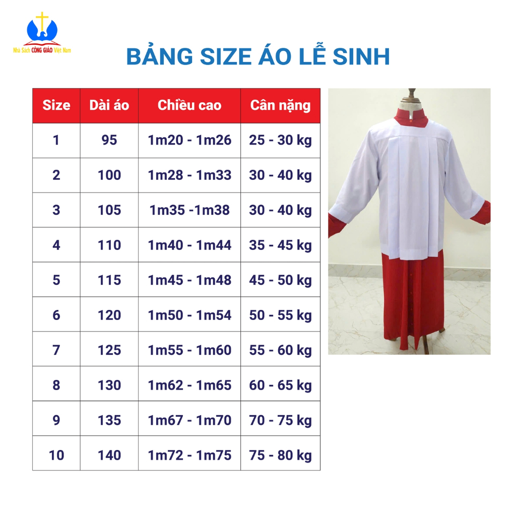 Bộ áo lễ linh mục nhí cho thiếu nhi (áo trong + áo ngoài) may theo yêu cầu - Cổ võ ơn gọi NS551_thumbnail_7