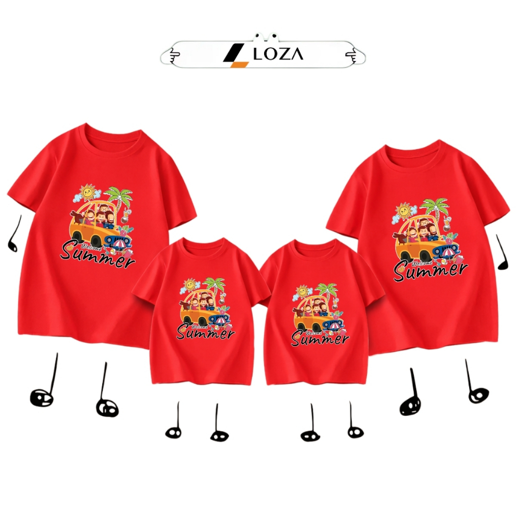Áo phông gia đình 3,4,5 người in hình Summer - Loza GĐ8447_thumbnail_0